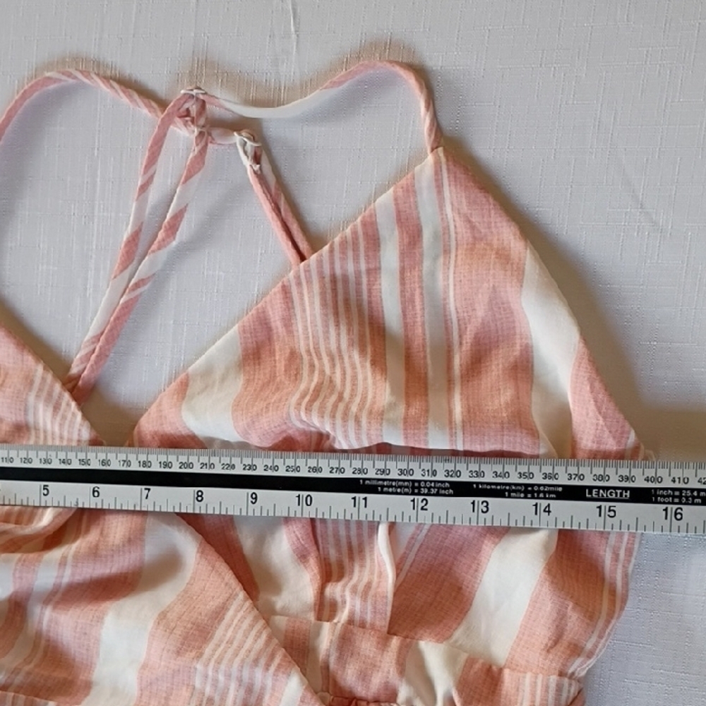 HARPER Women's Pink and White Striped Maxi Dress Size S - Picture 7 of 10